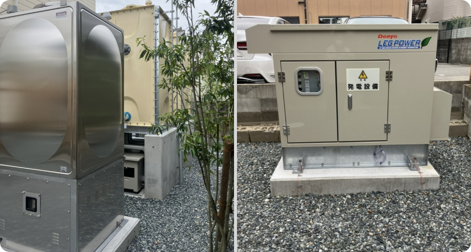 良質かつ適切な品質とデザインを追求した施設建築と、災害時にも強い設備